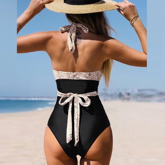 Cupshe | Women’s Halter One Piece Swimsuit - Picture 2 of 5